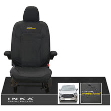 Load image into Gallery viewer, The All New Ford Transit Custom INKA Single Driver Tailored Waterproof Seat Cover Black MY-2024 Onwards