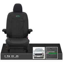 Load image into Gallery viewer, The All New Ford Transit Custom INKA Single Driver Tailored Waterproof Seat Cover Black MY-2024 Onwards