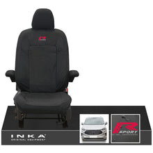 Load image into Gallery viewer, The All New Ford Transit Custom INKA Single Driver Tailored Waterproof Seat Cover Black MY-2024 Onwards