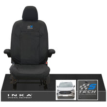 Load image into Gallery viewer, The All New Ford Transit Custom INKA Single Driver Tailored Waterproof Seat Cover Black MY-2024 Onwards