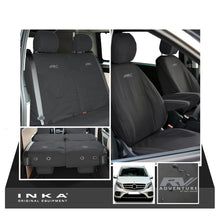 Load image into Gallery viewer, Mercedes Benz Marco Polo V-Class W447 INKA Full Set Front & Rear Tailored Waterproof Seat Covers Black MY-2014 Onwards
