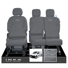 Load image into Gallery viewer, Peugeot Partner MK2 Front Inka Fully Tailored Waterproof Seat Covers Grey MY08-17