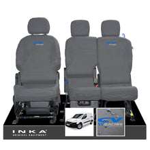 Load image into Gallery viewer, Peugeot Partner MK2 Front Inka Fully Tailored Waterproof Seat Covers Grey MY08-17