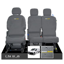 Load image into Gallery viewer, Peugeot Partner MK2 Front Inka Fully Tailored Waterproof Seat Covers Grey MY08-17