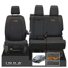 Load image into Gallery viewer, Peugeot Expert INKA Front 1+2 Tailored Waterproof Seat Covers Black MY16 onwards