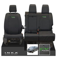 Load image into Gallery viewer, Peugeot Expert INKA Front 1+2 Tailored Waterproof Seat Covers Black MY16 onwards