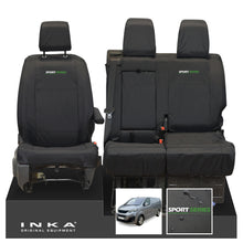 Load image into Gallery viewer, Peugeot Expert INKA Front 1+2 Tailored Waterproof Seat Covers Black MY16 onwards