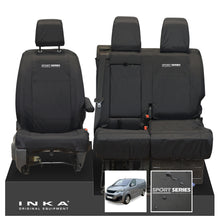 Load image into Gallery viewer, Peugeot Expert INKA Front 1+2 Tailored Waterproof Seat Covers Black MY16 onwards
