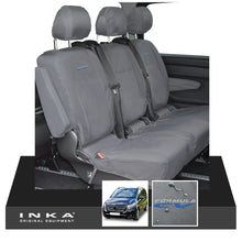 Load image into Gallery viewer, INKA Mercedes Benz Vito , V Class W447 Rear Crew Cab Waterproof Seat Covers Grey (Choice of 7 Colours)