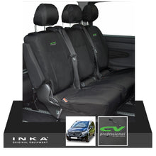 Load image into Gallery viewer, INKA Mercedes Benz Vito , V Class W447 Rear Crew Cab Waterproof Seat Covers Black (Choice of 7 Colours)