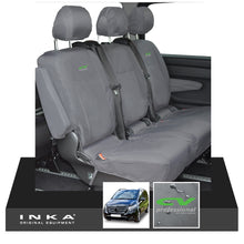Load image into Gallery viewer, INKA Mercedes Benz Vito , V Class W447 Rear Crew Cab Waterproof Seat Covers Grey (Choice of 7 Colours)
