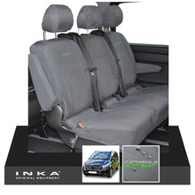 Load image into Gallery viewer, INKA Mercedes Benz Vito , V Class W447 Rear Crew Cab Waterproof Seat Covers Grey (Choice of 7 Colours)