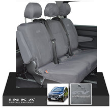 Load image into Gallery viewer, INKA Mercedes Benz Vito , V Class W447 Rear Crew Cab Waterproof Seat Covers Grey (Choice of 7 Colours)