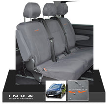 Load image into Gallery viewer, INKA Mercedes Benz Vito , V Class W447 Rear Crew Cab Waterproof Seat Covers Grey (Choice of 7 Colours)
