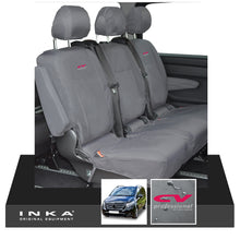 Load image into Gallery viewer, INKA Mercedes Benz Vito , V Class W447 Rear Crew Cab Waterproof Seat Covers Grey (Choice of 7 Colours)