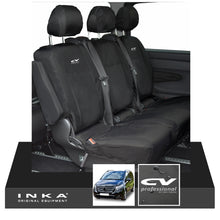 Load image into Gallery viewer, INKA Mercedes Benz Vito , V Class W447 Rear Crew Cab Waterproof Seat Covers Black (Choice of 7 Colours)