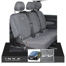 Load image into Gallery viewer, INKA Mercedes Benz Vito , V Class W447 Rear Crew Cab Waterproof Seat Covers Grey (Choice of 7 Colours)