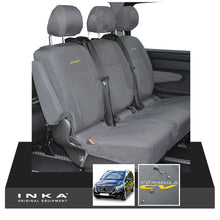 Load image into Gallery viewer, INKA Mercedes Benz Vito , V Class W447 Rear Crew Cab Waterproof Seat Covers Grey (Choice of 7 Colours)