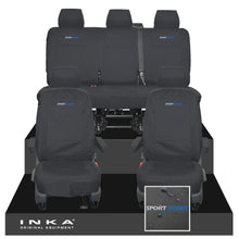 Load image into Gallery viewer, VW Transporter T6.1, T6, T5.1 INKA Front & Rear Tailored Waterproof Seat Covers Black MY 10-24
