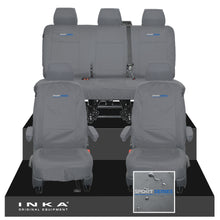 Load image into Gallery viewer, VW Transporter T6.1, T6, T5.1 INKA Front & Rear Tailored Waterproof Seat Covers Grey MY 10-24