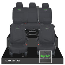Load image into Gallery viewer, VW Transporter T6.1, T6, T5.1 INKA Front & Rear Tailored Waterproof Seat Covers Black MY 10-24