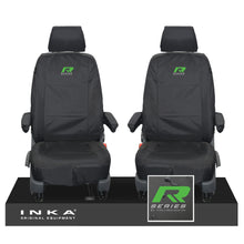 Load image into Gallery viewer, VW Transporter T6.1,T6,T5.1 INKA Front 1+1 Tailored Waterproof Seat Covers Black