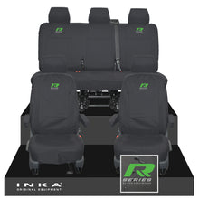 Load image into Gallery viewer, VW Transporter T6.1, T6, T5.1 INKA Front & Rear Tailored Waterproof Seat Covers Black MY 10-24
