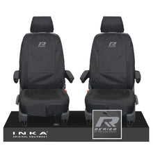 Load image into Gallery viewer, VW Transporter T6.1,T6,T5.1 INKA Front 1+1 Tailored Waterproof Seat Covers Black