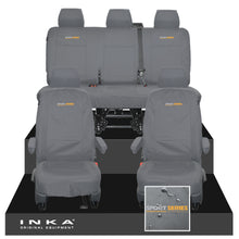Load image into Gallery viewer, VW Transporter T6.1, T6, T5.1 INKA Front & Rear Tailored Waterproof Seat Covers Grey MY 10-24