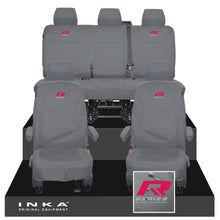 Load image into Gallery viewer, VW Transporter T6.1, T6, T5.1 INKA Front & Rear Tailored Waterproof Seat Covers Grey MY 10-24