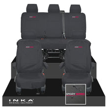 Load image into Gallery viewer, VW Transporter T6.1, T6, T5.1 INKA Front & Rear Tailored Waterproof Seat Covers Black MY 10-24