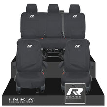 Load image into Gallery viewer, VW Transporter T6.1, T6, T5.1 INKA Front & Rear Tailored Waterproof Seat Covers Black MY 10-24