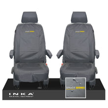 Load image into Gallery viewer, VW Transporter T6.1,T6,T5.1 INKA Front 1+1 Tailored Waterproof Seat Covers Grey