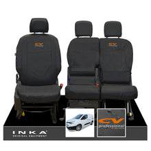 Load image into Gallery viewer, Toyota Proace City INKA Front Set 1+2 Tailored Waterproof Seat Covers Black MY-2019 Onwards - CV Professional Embroidery