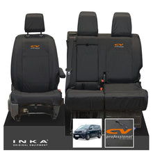 Load image into Gallery viewer, Toyota Proace INKA Front 1+2 Tailored Waterproof Seat Covers Black MY16 onwards - CV Professional Embroidery