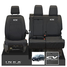 Load image into Gallery viewer, Toyota Proace INKA Front 1+2 Tailored Waterproof Seat Covers Black MY16 onwards
