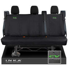 Load image into Gallery viewer, Ford Transit Custom INKA Rear Triple Set Tailored Waterproof Seat Covers Black