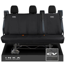 Load image into Gallery viewer, Ford Transit Custom INKA Rear Triple Set Tailored Waterproof Seat Covers Black