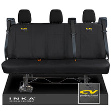 Load image into Gallery viewer, Ford Transit Custom INKA Rear Triple Set Tailored Waterproof Seat Covers Black