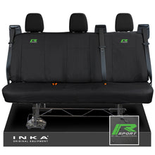 Load image into Gallery viewer, Ford Transit Custom INKA Rear Triple Set Tailored Waterproof Seat Covers Black