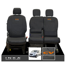 Load image into Gallery viewer, Vauxhall Opel Combo INKA Front 1+2 Set Tailored Waterproof Seat Covers Black MY-2018 Onwards