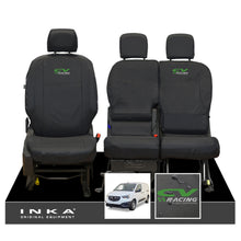 Load image into Gallery viewer, Vauxhall Opel Combo INKA Front 1+2 Set Tailored Waterproof Seat Covers Black MY-2018 Onwards