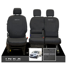 Load image into Gallery viewer, Vauxhall Opel Combo INKA Front 1+2 Set Tailored Waterproof Seat Covers Black MY-2018 Onwards