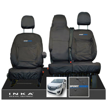 Load image into Gallery viewer, Vauxhall Vivaro B X82 SPORTIVE Front 1+2 INKA Tailored Waterproof Seat Covers Black MY-14-18 (Choice of 7 Colours)