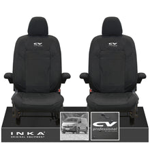 Load image into Gallery viewer, New VW Transporter T7 Panel Van INKA Front Set Tailored Waterproof Seat Covers Black MY25 Onwards