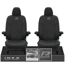 Load image into Gallery viewer, New VW Transporter T7 Panel Van INKA Front Set Tailored Waterproof Seat Covers Black MY25 Onwards