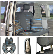 Load image into Gallery viewer, VW California T6.1, T6, T5.1, T5 Ocean, Coast, Beach SE Tailored Seat Cover Set Second Skin Takato Anthracite Colour Combination