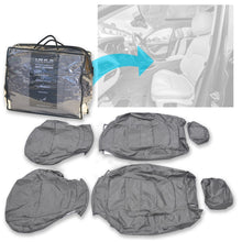 Load image into Gallery viewer, Jaguar F Pace X761 Front Pair Tailored Waterproof Seat Covers Grey MY16-20 will not fit face lift version MY21 onwards.