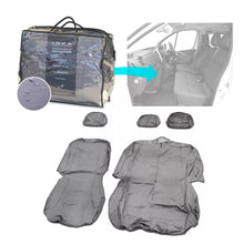 Load image into Gallery viewer, Nissan Primastar Front 1+2 Fully Tailored Waterproof Seat Covers Grey MY 01-14
