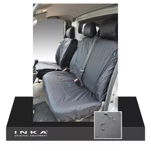 Load image into Gallery viewer, Nissan Primastar Front 1+2 Fully Tailored Waterproof Seat Covers Grey MY 01-14